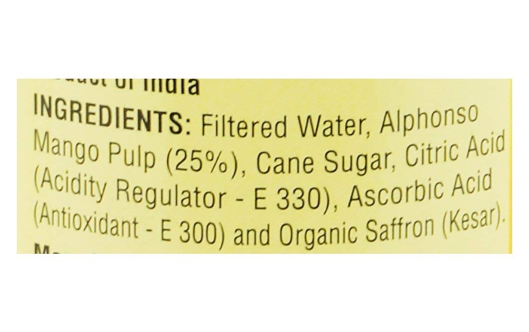 Nature's First Alphonso Mango (Nectar With Organic Saffron)   Tin  240 millilitre